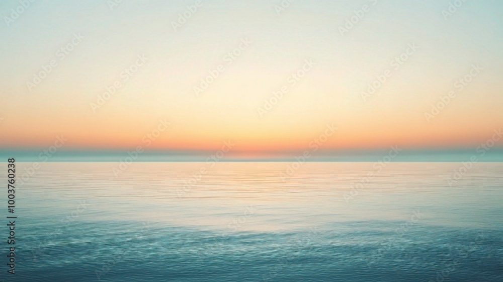 Fototapeta premium Serene Ocean Horizon at Dusk