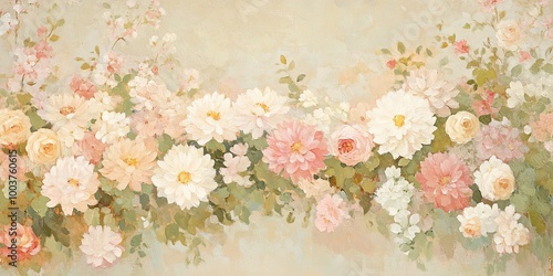 A soft, pastel floral desig...