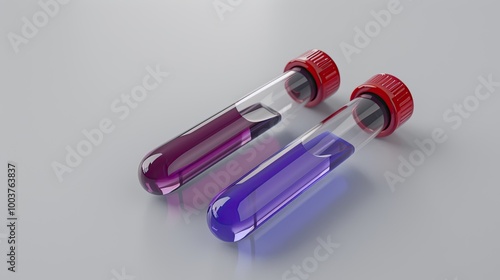 Blood sample tube for analysis Liver function test mineral and vitamin in laboratory Blood tube test with requisition form for vitamins and minerals test photo