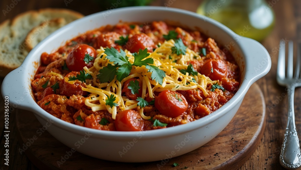 A delicious menemen dish. A delicious menemen dish.