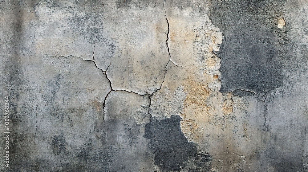 Cracked Concrete Wall with Texture and Detail Cracked Concrete Wall with Texture and Detail