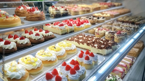 Variety of Tasty Pastries and Cakes Displayed Beautifully