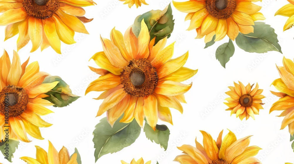 Sunflowers on white background Sunflowers on white background