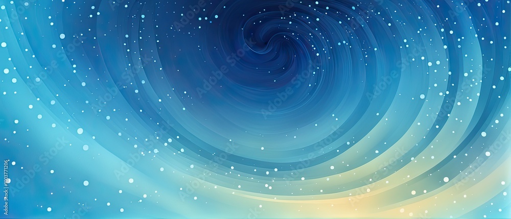 Abstract Blue Spiral Galaxy