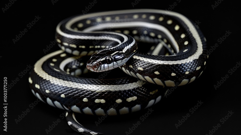 Obraz premium Italian Aesculapian snake Zamenis lineatus
