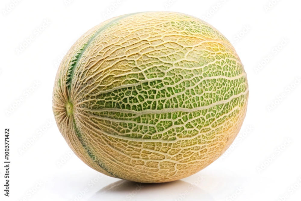 juicy ripe melon isolated on white background in tilted angle juicy ripe melon isolated on white background in tilted angle