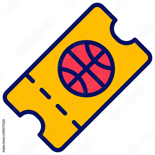 Basketball Ticket Icon