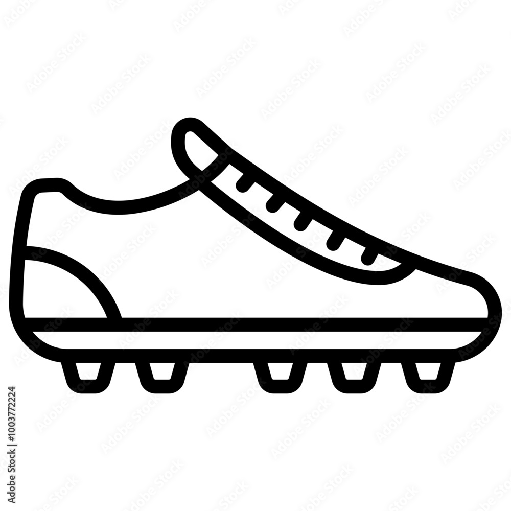 Football Line Shoes Icon Football Line Shoes Icon