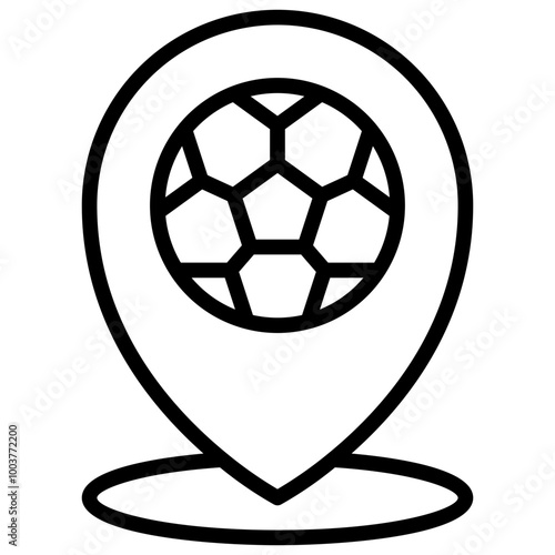 Football Line Location Icon