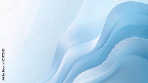 Soft Blue Abstract Waves Illustration for Design Projects