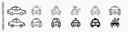 Taxi icon, Car silhouette line icon. Taxi icon. Cab symbol. Taxi cab car vector icon photo