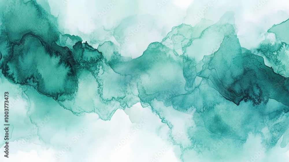 Abstract Aqua Green Watercolor Background Design Abstract Aqua Green Watercolor Background Design