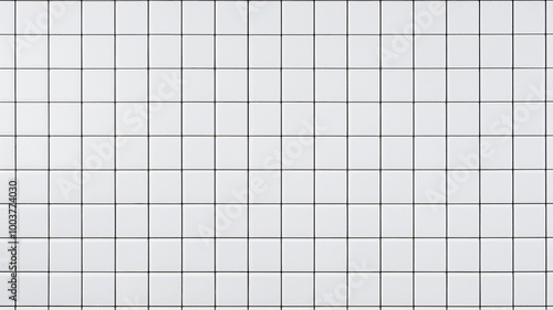 Background material made of square white ceramic tiles