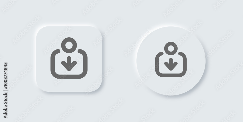 Contribute line icon in neomorphic design style. Support signs vector illustration. Contribute line icon in neomorphic design style. Support signs vector illustration.