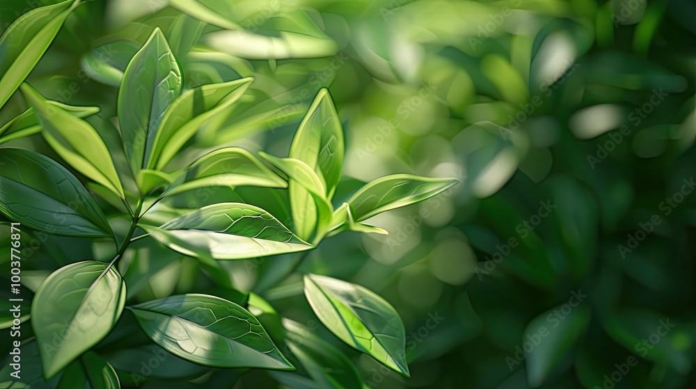 A close up shot of mainly green leaves with soft lighting and a shallow depth of field A close up shot of mainly green leaves with soft lighting and a shallow depth of field