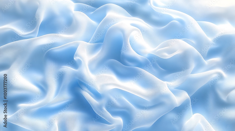 flowy light blue and white fabrics, soft light fabric and silk background flowy light blue and white fabrics, soft light fabric and silk background