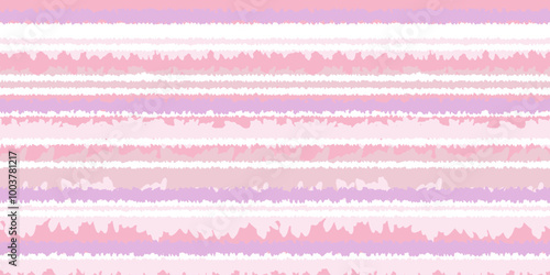 Vector hand drawn stripes seamless pattern. Unique horizontal lines ornament. Pastel pink background. Contemporary minimalist print.