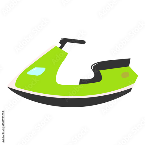 Vector Jetski Flat Design Illustration