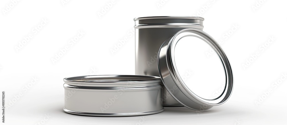 Empty can of paint isolated on a white background. Copy space image. Place for adding text and design
