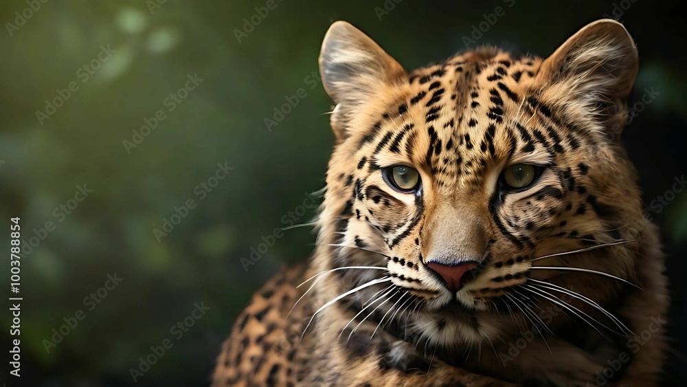 Obraz premium Leopard on blurred background