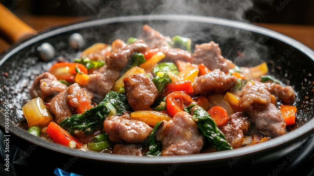 Sizzling Stir-Fry with Colorful Vegetables Sizzling Stir-Fry with Colorful Vegetables