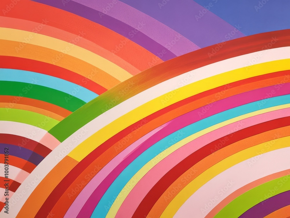 Colorful Rainbow Arches with White Clouds Colorful Rainbow Arches with White Clouds