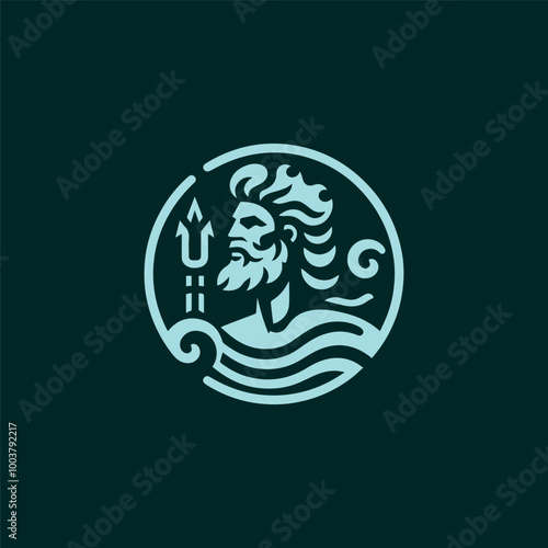 Poseidon logo ready for sale.