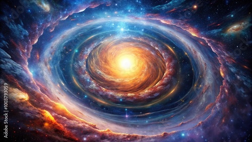 Captivating cosmic vortex dynamic swirling galactic energy explosion in deep space low angle, cosmic, swirling, dynamic, vortex, galactic, energy, low angle photo