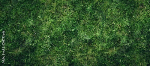 Lush green grass background in a park field perfect for a banner or mockup image with copy space