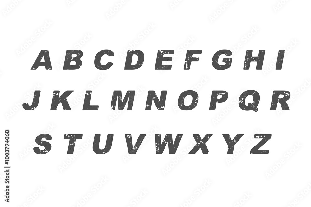 Grunge alphabet, dirty textured vector font Typography distress grunge brush paint Grunge alphabet, dirty textured vector font Typography distress grunge brush paint