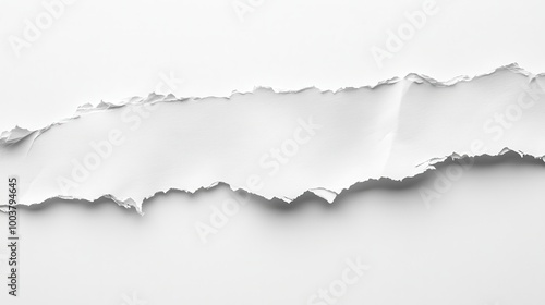 Wallpaper Mural Torn White Paper Texture on White Background - High Resolution Abstract Background for Design and Art Projects Torontodigital.ca