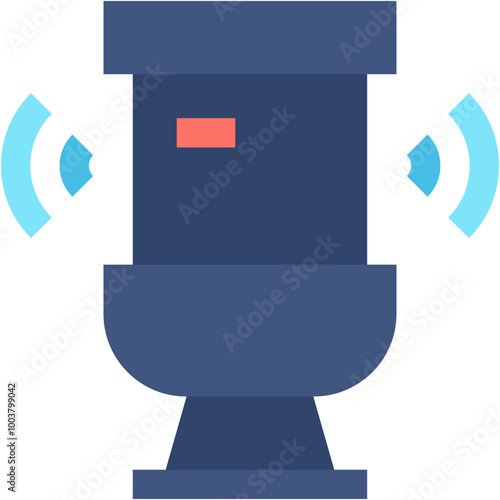 Vector Icon Toilet, smart home, signal, wc, bathroom
