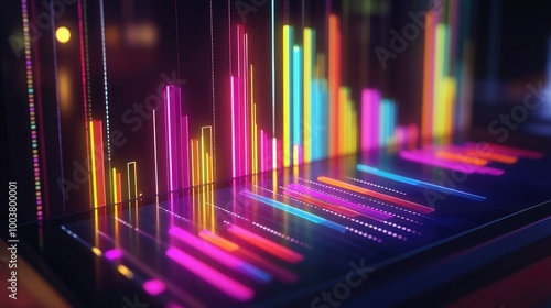 Colorful Data Visualization and Analytics Concept