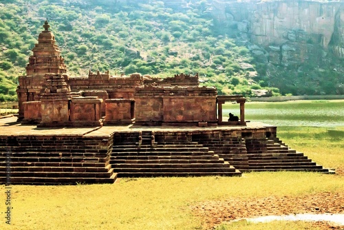 Bhutanatha Temple, Agastya Lake, Badami, Bagalkot, Karnataka, India photo