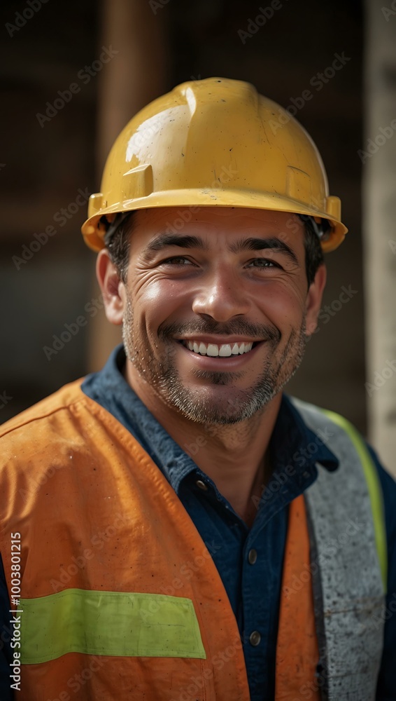 Another smiling construction worker portrait. Another smiling construction worker portrait.