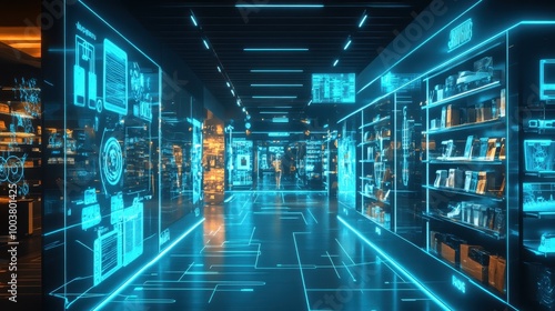 Futuristic Technology Warehouse: A Journey into the Digital Realm