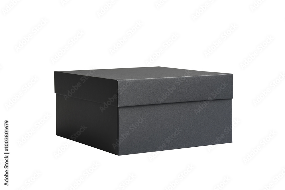 Black Paper Box Isolated on Transparent Background Black Paper Box Isolated on Transparent Background