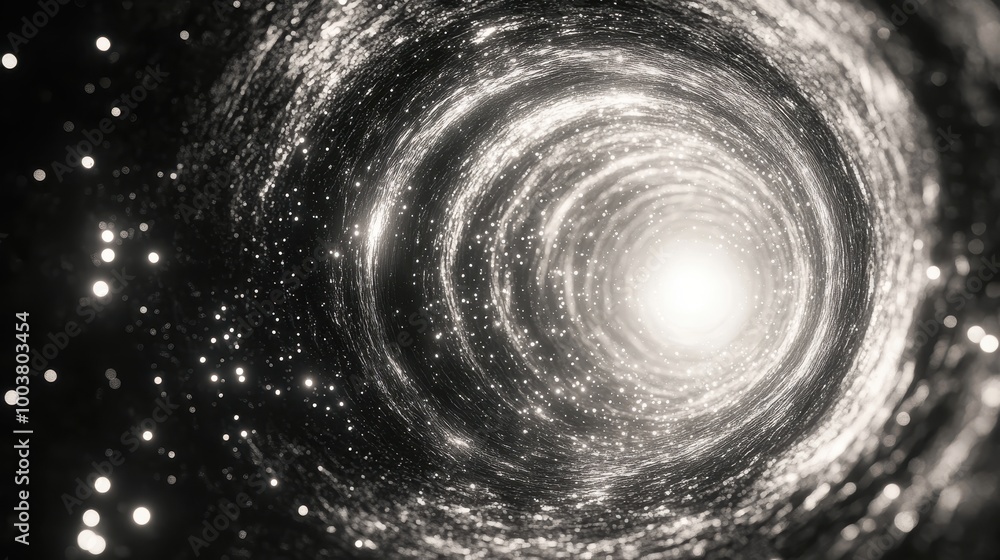 A mesmerizing spiral tunnel of light and stars, evoking a sense of mystery and infinite depth in a cosmic landscape, abstract tunnel background A mesmerizing spiral tunnel of light and stars, evoking a sense of mystery and infinite depth in a cosmic landscape, abstract tunnel background