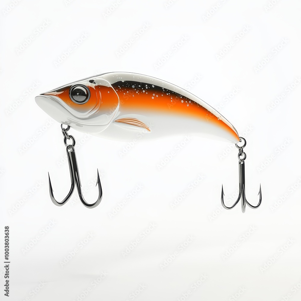 Colorful Bait Hook Submerged Underwater in 3D Colorful Bait Hook Submerged Underwater in 3D