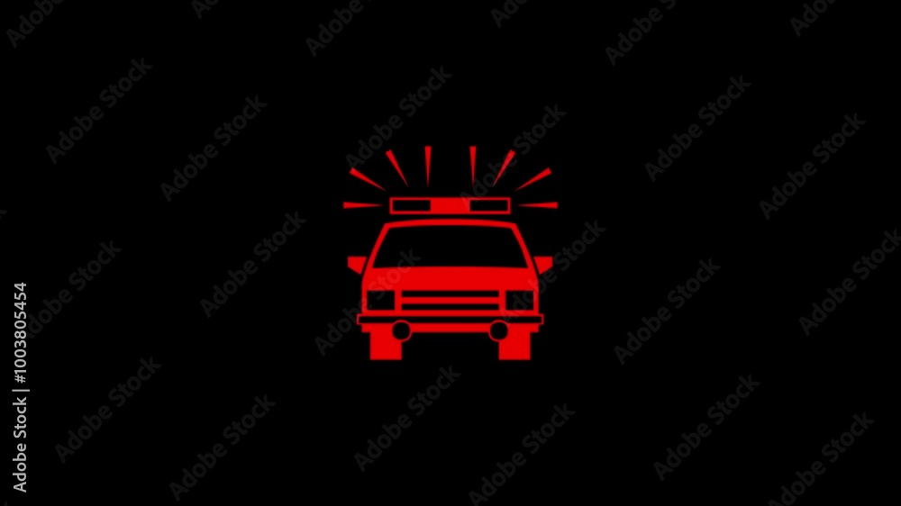 Police car shape icon on simpol animation Police car shape icon on simpol animation