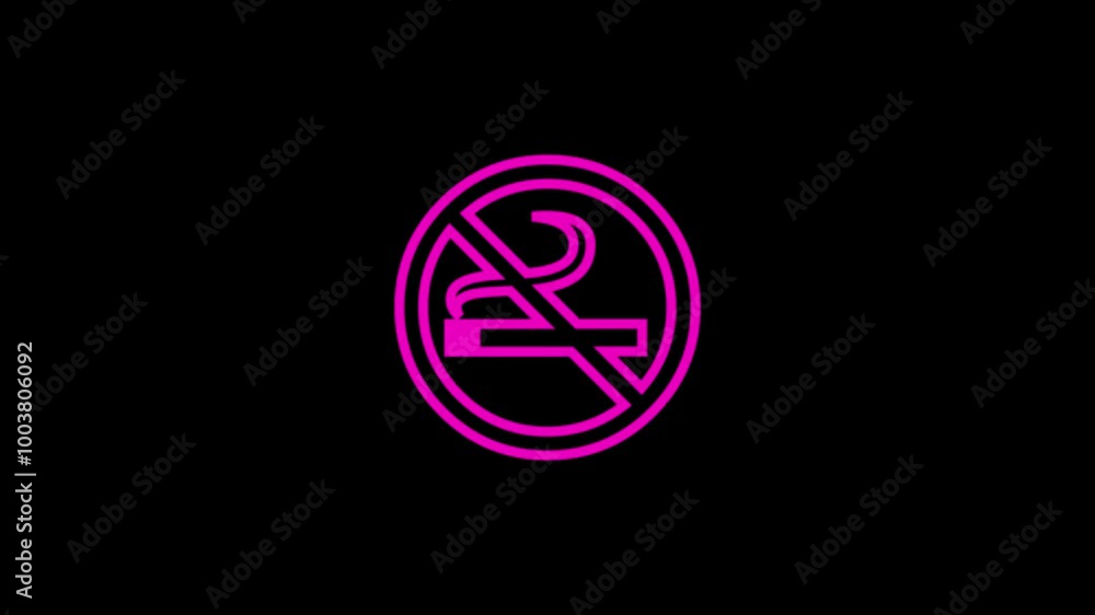 Do not smoke ban circle shape icon animation Do not smoke ban circle shape icon animation