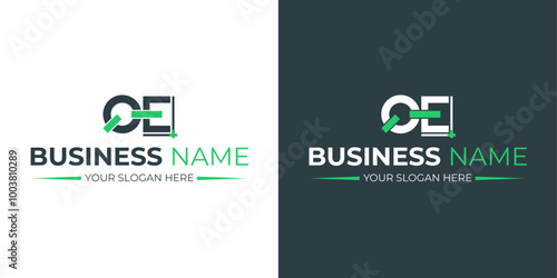 Creative QE Logo Image, Capital Qe q e Logo Letter Vector For Your Modern Business