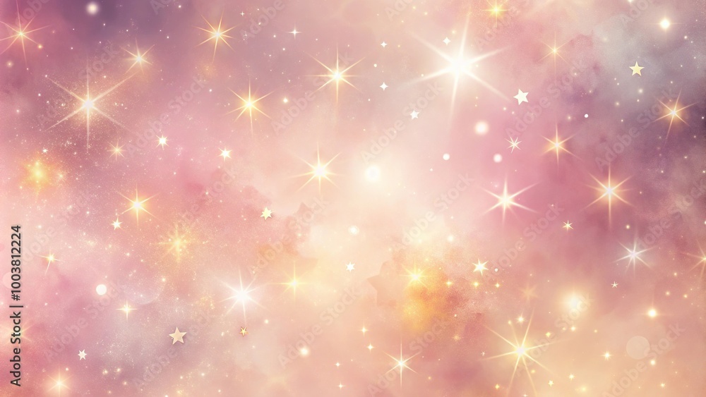 Low angle light pink pastel galaxy abstract wallpaper with glitter stars Low angle light pink pastel galaxy abstract wallpaper with glitter stars