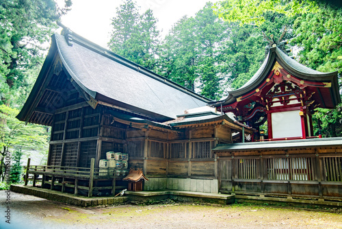 Kawaguchi Asama Shrine in Fujikawaguchiko, Minamitsuru District, Yamanashi, Japan photo