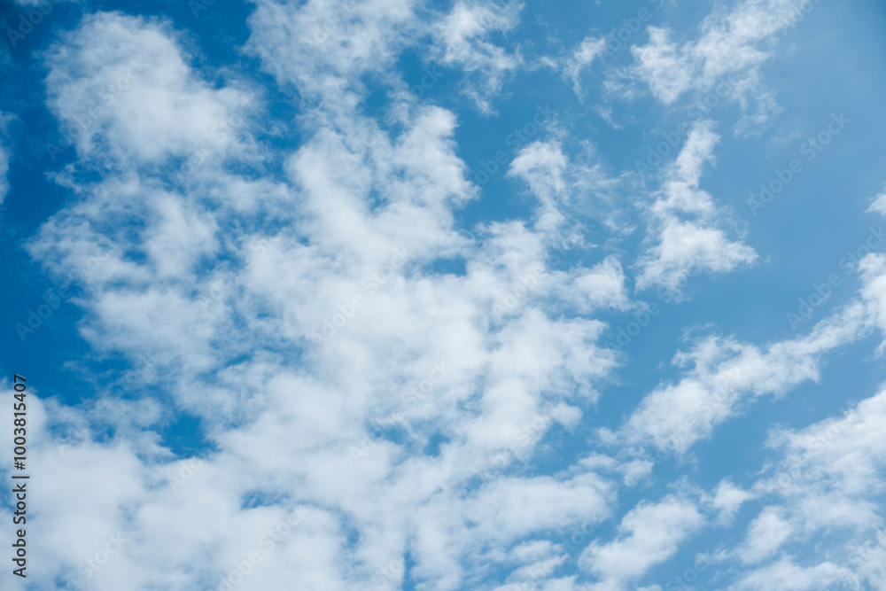 さわやかな秋の晴天の青空と薄い雲の背景 アウトドア・行楽・キャンプ さわやかな秋の晴天の青空と薄い雲の背景 アウトドア・行楽・キャンプ