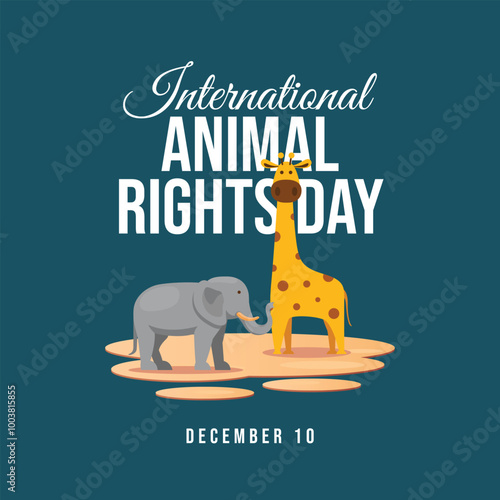 vector graphic of International Animal Rights Day ideal for International Animal Rights Day celebration.