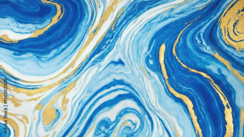 Cyan and gold marble abstract texture with indigo ocean blue marbling, natural luxury style background for elegant designs Cyan and gold marble abstract texture with indigo ocean blue marbling, natural luxury style background for elegant designs