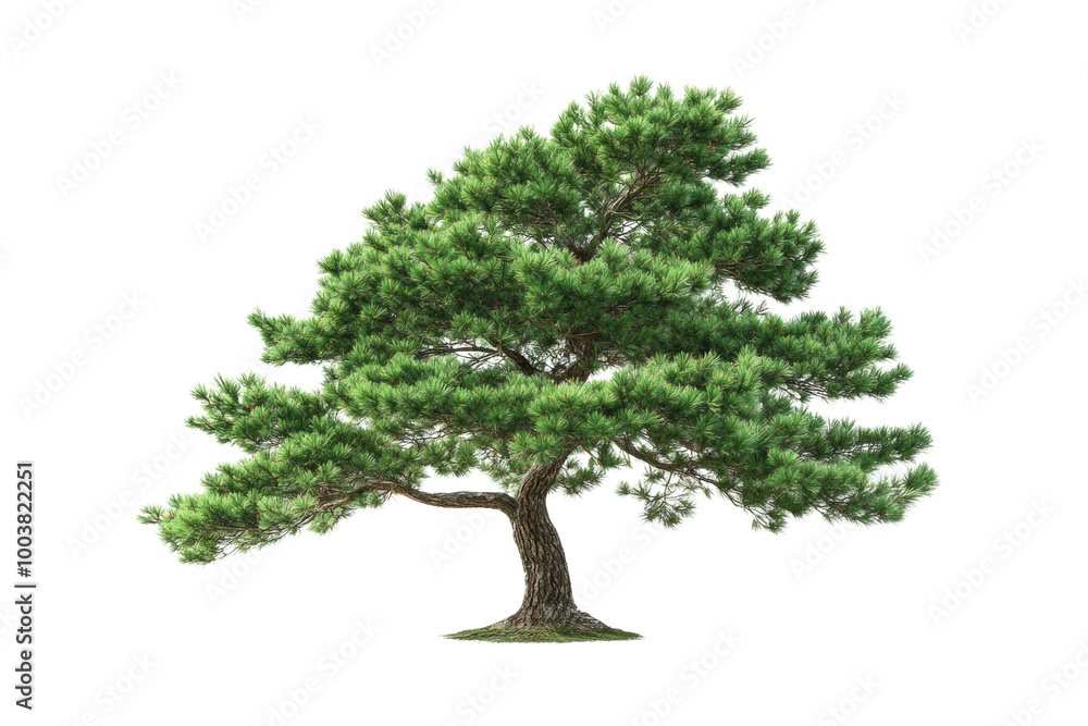 Naklejka premium Evergreen pine tree with a conical shape ,Isolated on transparent background