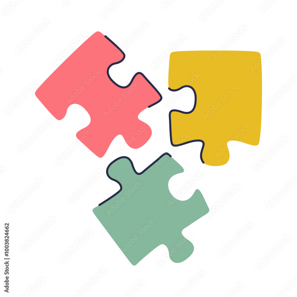 puzzle hand drawn illustration puzzle hand drawn illustration