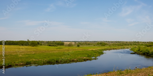 landscape with river and sky